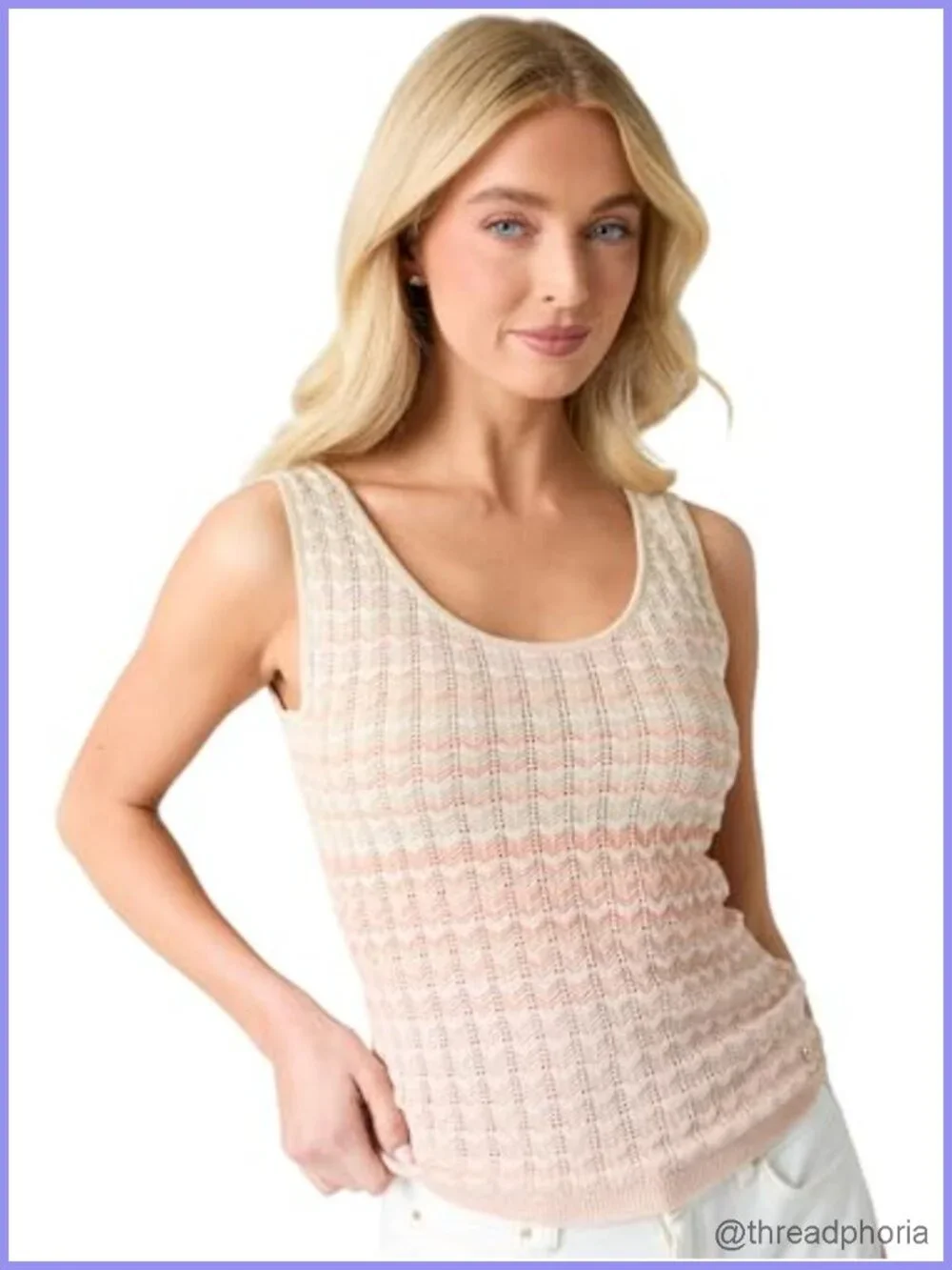 Eco Viscose Sleeveless Knit Sweater Tank Top Scoop Neck Slim Fit